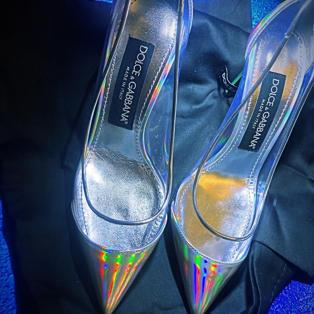 Dolce & Gabbana Cardinale Iridescente pointed-toe Pumps (Actual size 4 !!!!)